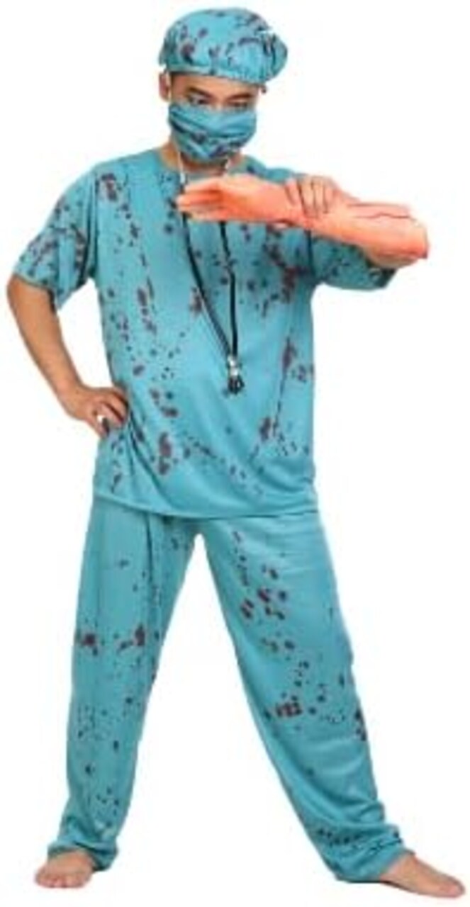 Halloween Costume Bloody Doctor Zombie Doctor Outfit Costumes for Halloween Party Fun Halloween Costume for Men or Women
